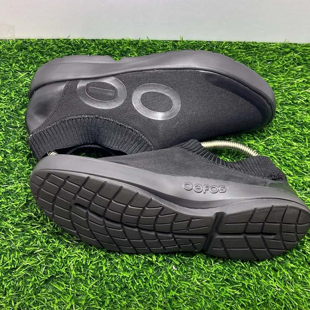 Oofos Oomg Eezee Low Sneaker Casual Recovery Black Comfort Slip On Sz 10.5 *Read